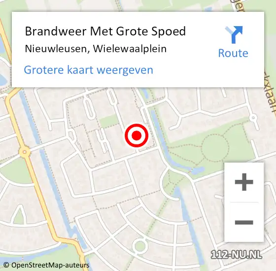 Locatie op kaart van de 112 melding: Brandweer Met Grote Spoed Naar Nieuwleusen, Wielewaalplein op 10 april 2016 15:29