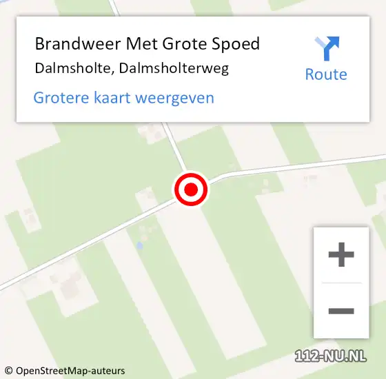 Locatie op kaart van de 112 melding: Brandweer Met Grote Spoed Naar Dalmsholte, Dalmsholterweg op 10 april 2016 17:35