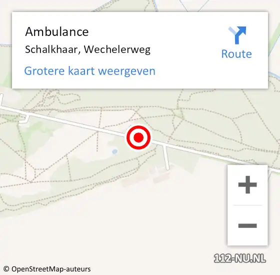 Locatie op kaart van de 112 melding: Ambulance Schalkhaar, Wechelerweg op 10 april 2016 18:12