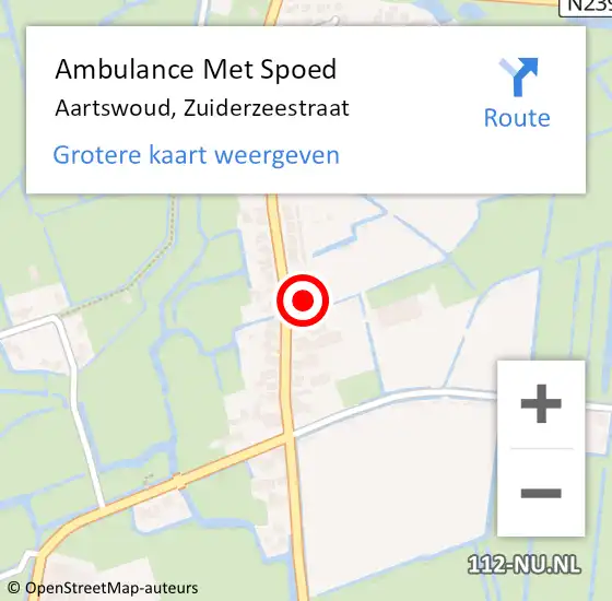 Locatie op kaart van de 112 melding: Ambulance Met Spoed Naar Aartswoud, Zuiderzeestraat op 11 april 2016 10:12