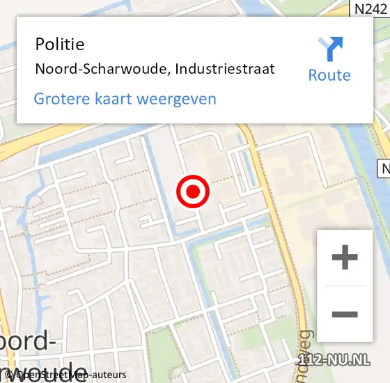 Locatie op kaart van de 112 melding: Politie Noord-Scharwoude, Industriestraat op 11 april 2016 15:04