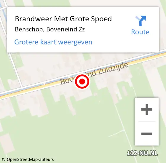 Locatie op kaart van de 112 melding: Brandweer Met Grote Spoed Naar Benschop, Boveneind Zz op 11 april 2016 15:49