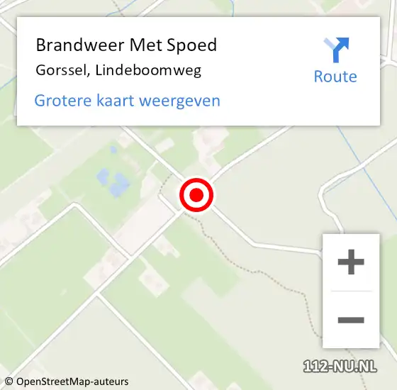 Locatie op kaart van de 112 melding: Brandweer Met Spoed Naar Eefde, Flierderweg op 12 april 2016 08:38