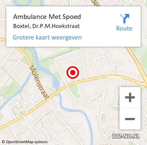 Locatie op kaart van de 112 melding: Ambulance Met Spoed Naar Boxtel, Dr.P.M.Hoekstraat op 12 april 2016 19:34