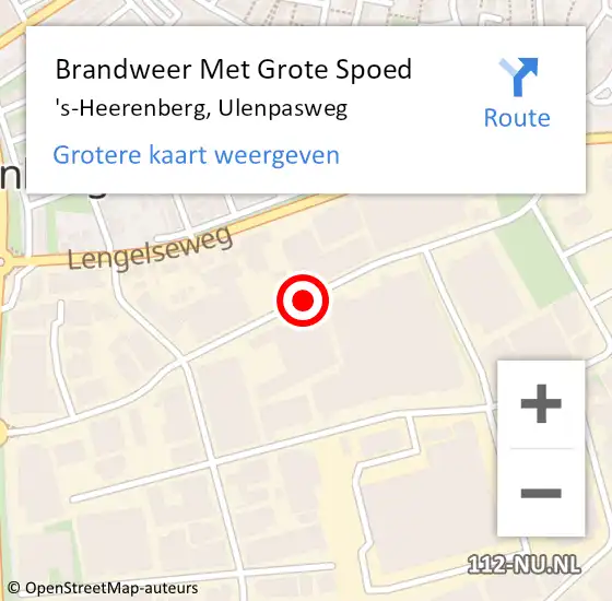 Locatie op kaart van de 112 melding: Brandweer Met Grote Spoed Naar 's-Heerenberg, Ulenpasweg op 13 april 2016 06:31