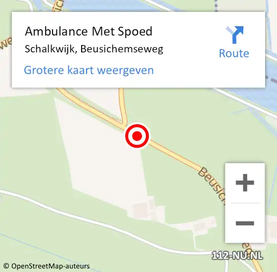 Locatie op kaart van de 112 melding: Ambulance Met Spoed Naar Schalkwijk, Beusichemseweg op 14 april 2016 08:20