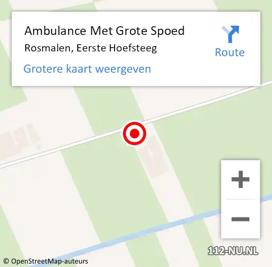 Locatie op kaart van de 112 melding: Ambulance Met Grote Spoed Naar Rosmalen, Eerste Hoefsteeg op 14 april 2016 16:10