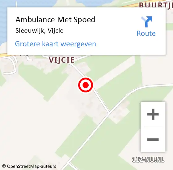 Locatie op kaart van de 112 melding: Ambulance Met Spoed Naar Sleeuwijk, Vijcie op 15 april 2016 20:15