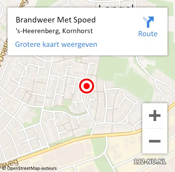 Locatie op kaart van de 112 melding: Brandweer Met Spoed Naar 's-Heerenberg, Kornhorst op 15 april 2016 20:32