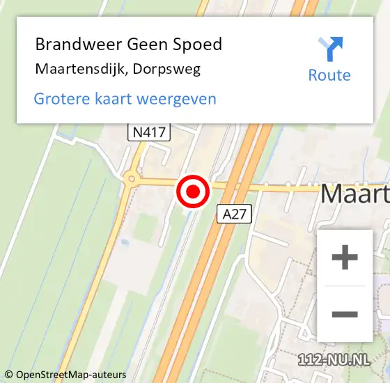 Locatie op kaart van de 112 melding: Brandweer Geen Spoed Naar Maartensdijk, Dorpsweg op 15 april 2016 23:07