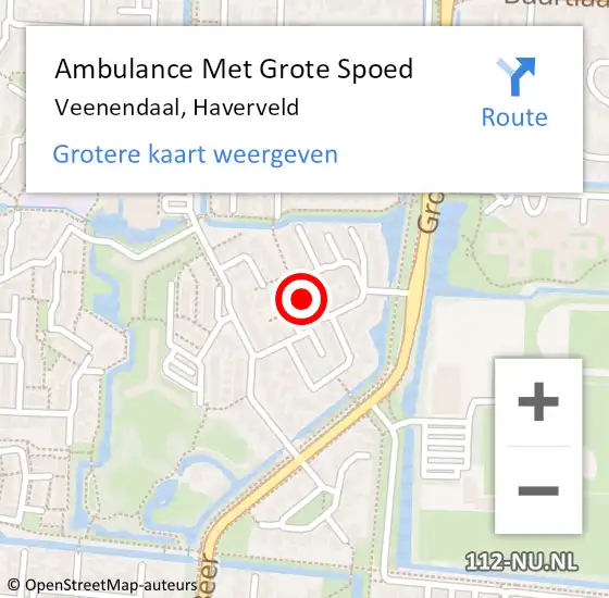 Locatie op kaart van de 112 melding: Ambulance Met Grote Spoed Naar Veenendaal, Haverveld op 15 april 2016 23:19