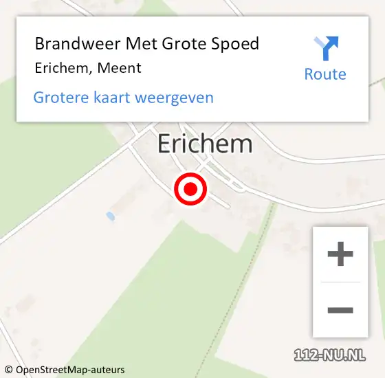 Locatie op kaart van de 112 melding: Brandweer Met Grote Spoed Naar Erichem, Meent op 16 april 2016 16:10