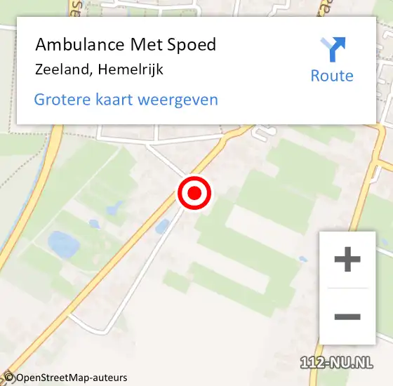 Locatie op kaart van de 112 melding: Ambulance Met Spoed Naar Zeeland, Hemelrijk op 16 april 2016 19:11