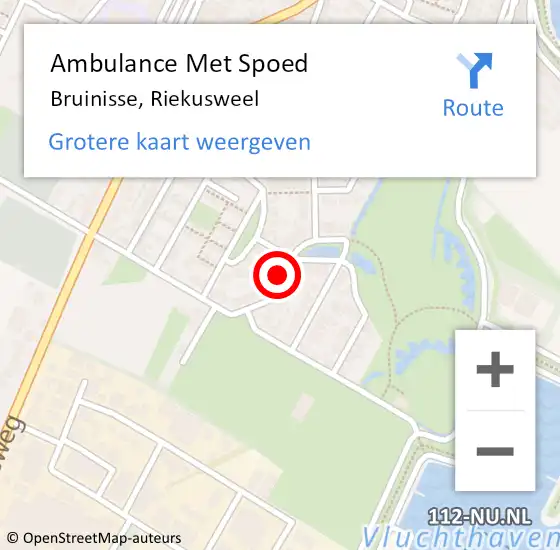 Locatie op kaart van de 112 melding: Ambulance Met Spoed Naar Bruinisse, Riekusweel op 17 april 2016 02:31