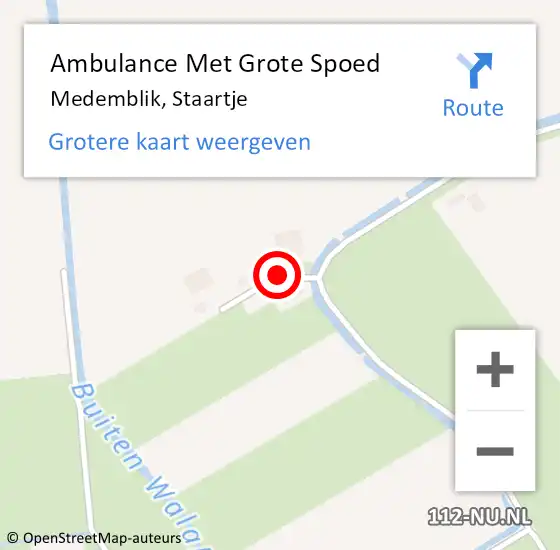 Locatie op kaart van de 112 melding: Ambulance Met Grote Spoed Naar Medemblik, Staartje op 17 april 2016 04:51