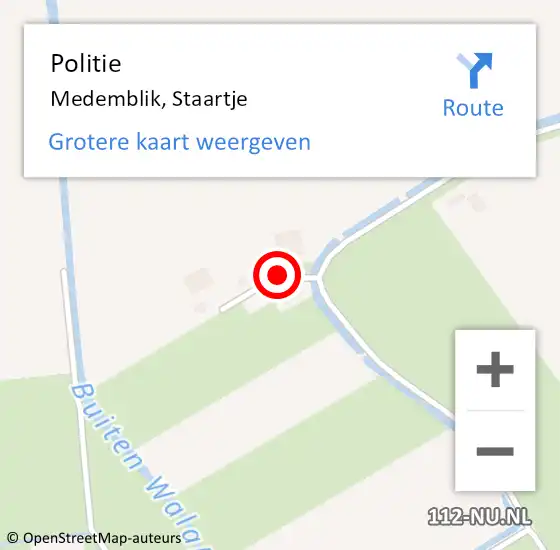 Locatie op kaart van de 112 melding: Politie Medemblik, Staartje op 17 april 2016 05:07