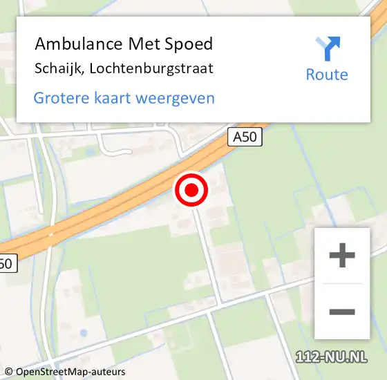 Locatie op kaart van de 112 melding: Ambulance Met Spoed Naar Schaijk, Lochtenburgstraat op 17 april 2016 08:57