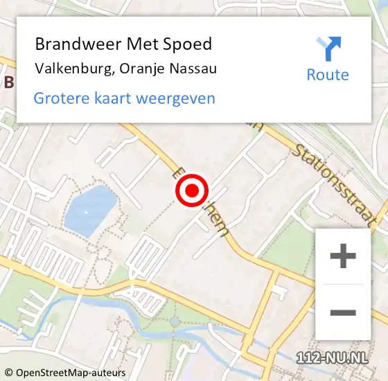 Locatie op kaart van de 112 melding: Brandweer Met Spoed Naar Valkenburg, Oranje Nassau op 17 april 2016 10:43