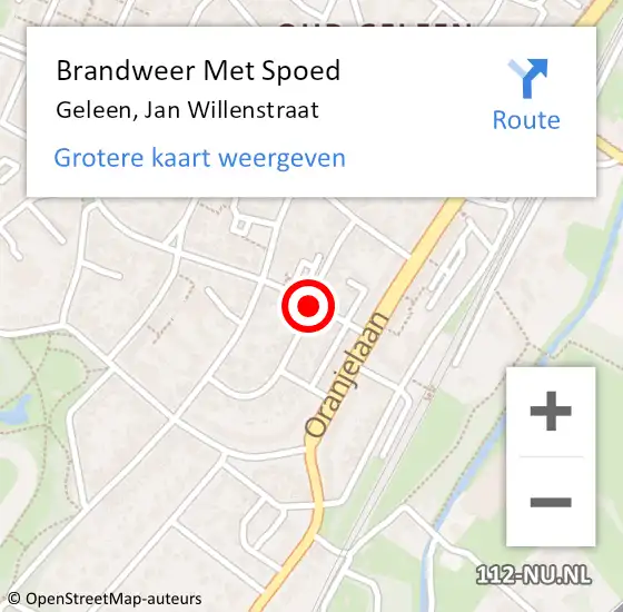Locatie op kaart van de 112 melding: Brandweer Met Spoed Naar Geleen, Jan Willenstraat op 20 april 2016 14:34