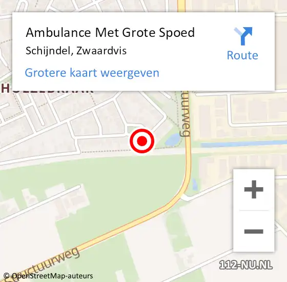 Locatie op kaart van de 112 melding: Ambulance Met Grote Spoed Naar Schijndel, Zwaardvis op 22 april 2016 17:04
