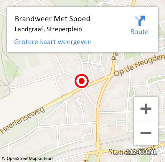 Locatie op kaart van de 112 melding: Brandweer Met Spoed Naar Landgraaf, Streperplein op 23 april 2016 15:34