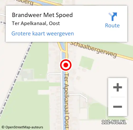 Locatie op kaart van de 112 melding: Brandweer Met Spoed Naar Ter Apelkanaal, Oost op 24 april 2016 17:02