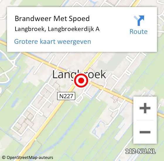 Locatie op kaart van de 112 melding: Brandweer Met Spoed Naar Langbroek, Langbroekerdijk A op 25 april 2016 00:20