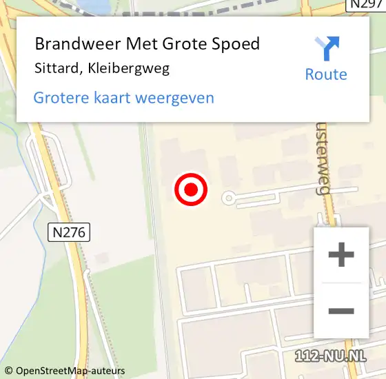 Locatie op kaart van de 112 melding: Brandweer Met Grote Spoed Naar Sittard, Kleibergweg op 25 april 2016 12:02