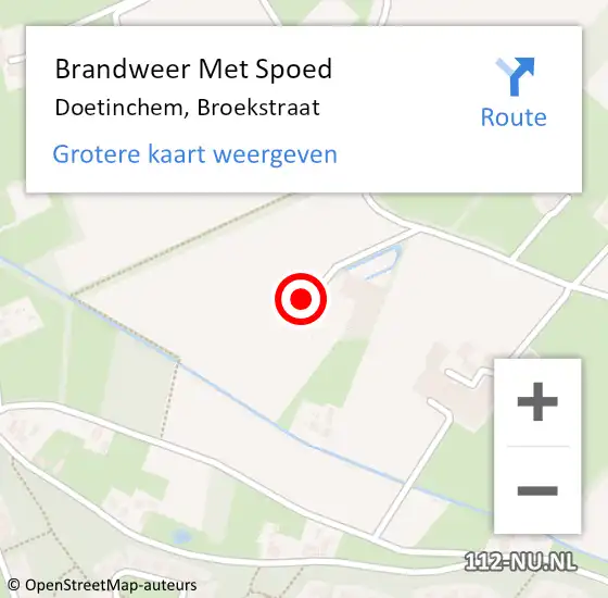 Locatie op kaart van de 112 melding: Brandweer Met Spoed Naar Doetinchem, Broekstraat op 25 april 2016 14:23