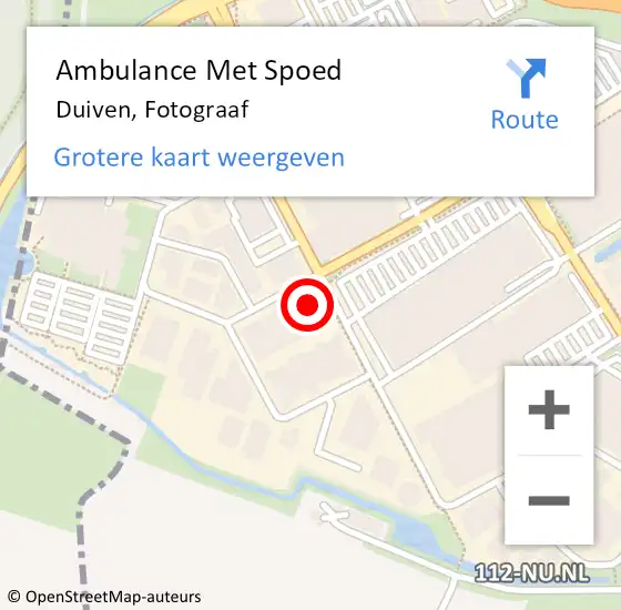 Locatie op kaart van de 112 melding: Ambulance Met Spoed Naar Duiven, Fotograaf op 25 april 2016 15:53