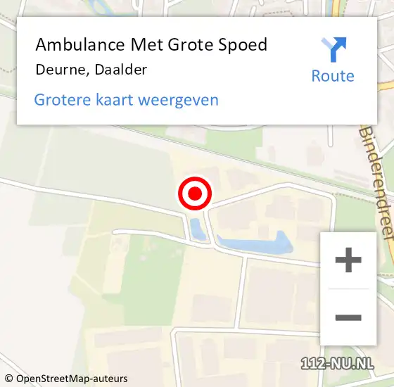 Locatie op kaart van de 112 melding: Ambulance Met Grote Spoed Naar Deurne, Daalder op 26 april 2016 15:57