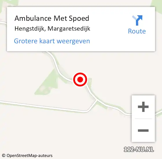 Locatie op kaart van de 112 melding: Ambulance Met Spoed Naar Hengstdijk, Margaretsedijk op 26 april 2016 18:39