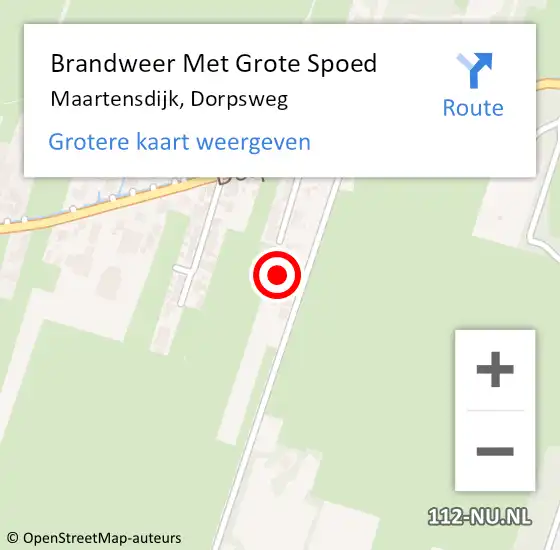 Locatie op kaart van de 112 melding: Brandweer Met Grote Spoed Naar Maartensdijk, Dorpsweg op 26 april 2016 22:00