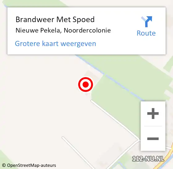 Locatie op kaart van de 112 melding: Brandweer Met Spoed Naar Nieuwe Pekela, Noordercolonie op 27 april 2016 08:32