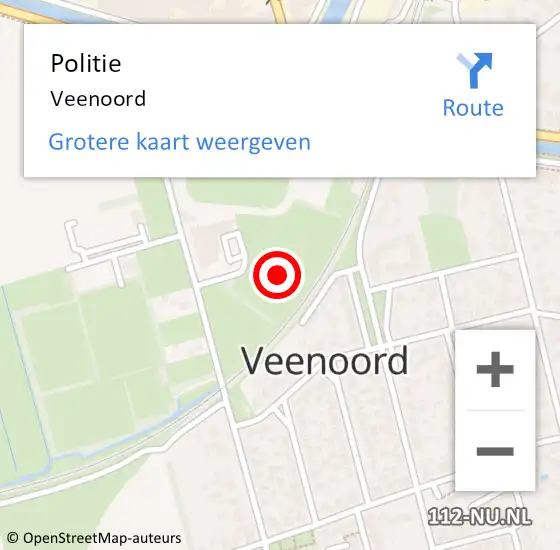 Locatie op kaart van de 112 melding: Politie Veenoord op 27 april 2016 10:01