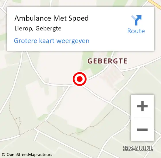 Locatie op kaart van de 112 melding: Ambulance Met Spoed Naar Lierop, Gebergte op 28 april 2016 10:45