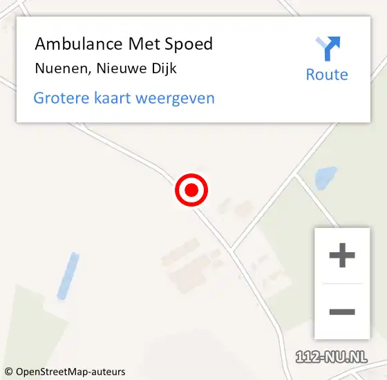 Locatie op kaart van de 112 melding: Ambulance Met Spoed Naar Nuenen, Nieuwe Dijk op 28 april 2016 10:53