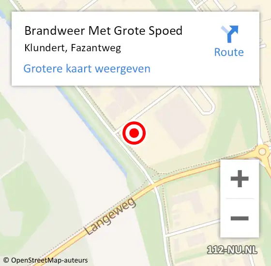 Locatie op kaart van de 112 melding: Brandweer Met Grote Spoed Naar Klundert, Fazantweg op 28 april 2016 14:15