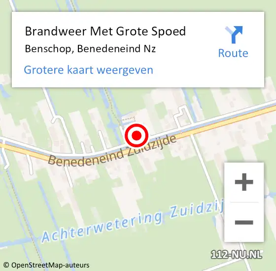 Locatie op kaart van de 112 melding: Brandweer Met Grote Spoed Naar Benschop, Benedeneind Nz op 28 april 2016 15:54