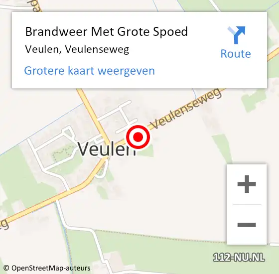 Locatie op kaart van de 112 melding: Brandweer Met Grote Spoed Naar Veulen, Veulenseweg op 29 april 2016 12:12