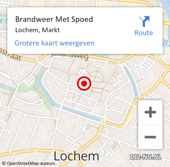 Locatie op kaart van de 112 melding: Brandweer Met Spoed Naar Lochem, Markt op 29 april 2016 19:27