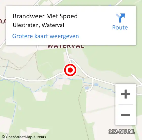 Locatie op kaart van de 112 melding: Brandweer Met Spoed Naar Ulestraten, Waterval op 30 april 2016 09:05