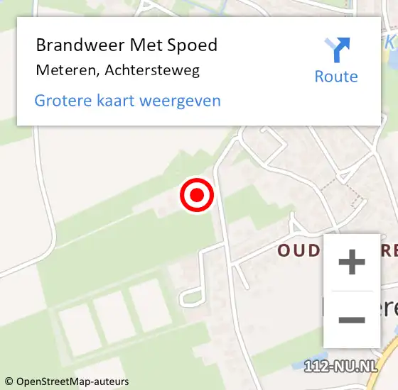 Locatie op kaart van de 112 melding: Brandweer Met Spoed Naar Meteren, Achtersteweg op 30 april 2016 16:58