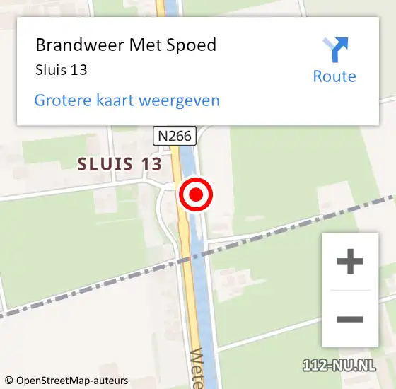 Locatie op kaart van de 112 melding: Brandweer Met Spoed Naar Sluis 13 op 30 april 2016 18:31