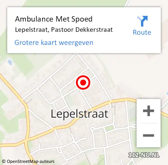 Locatie op kaart van de 112 melding: Ambulance Met Spoed Naar Lepelstraat, Pastoor Dekkerstraat op 1 mei 2016 05:40