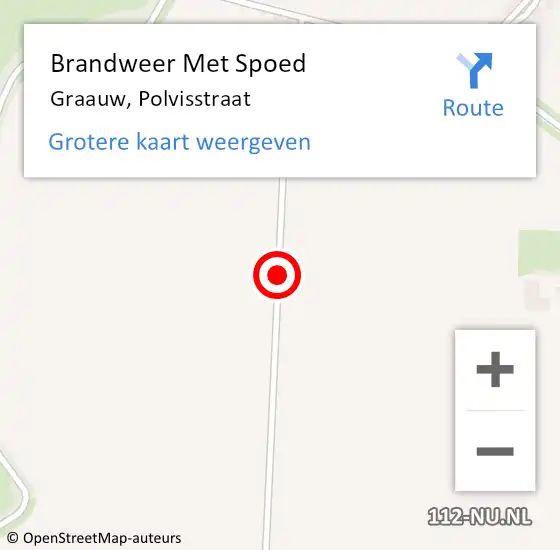 Locatie op kaart van de 112 melding: Brandweer Met Spoed Naar Graauw, Polvisstraat op 1 mei 2016 16:35