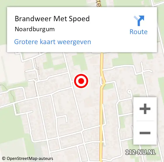 Locatie op kaart van de 112 melding: Brandweer Met Spoed Naar Noardburgum op 1 mei 2016 20:21