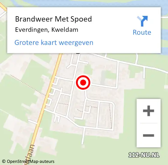 Locatie op kaart van de 112 melding: Brandweer Met Spoed Naar Everdingen, Kweldam op 2 mei 2016 11:04