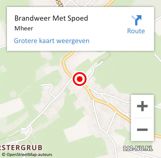 Locatie op kaart van de 112 melding: Brandweer Met Spoed Naar Mheer op 2 mei 2016 11:41