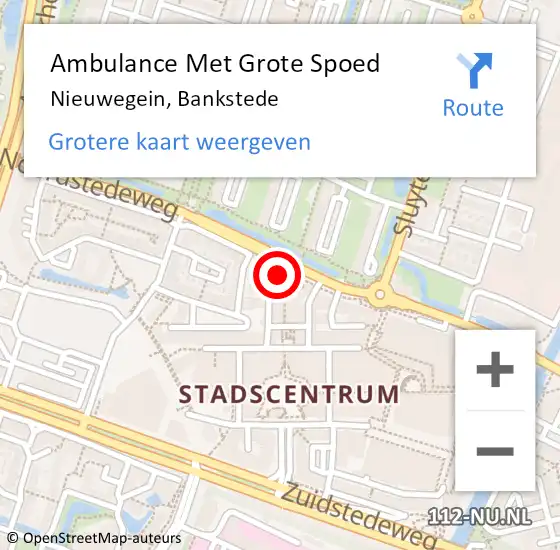 Locatie op kaart van de 112 melding: Ambulance Met Grote Spoed Naar Nieuwegein, Bankstede op 2 mei 2016 12:28